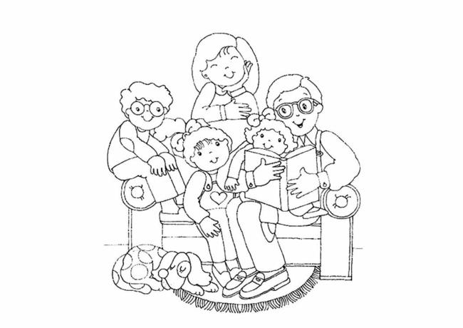 Collection of beautiful family coloring pictures