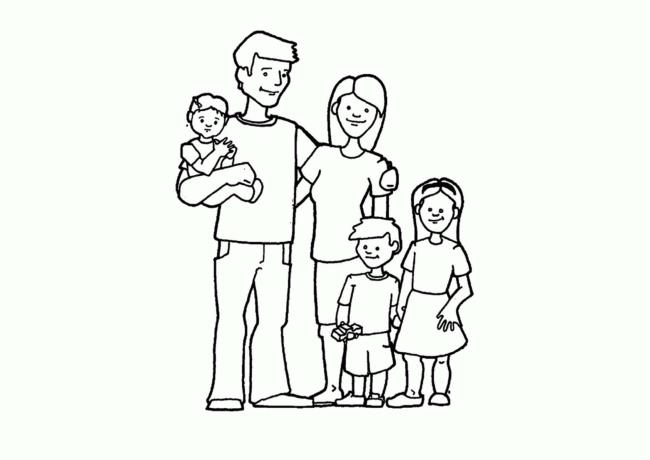 Collection of beautiful family coloring pictures