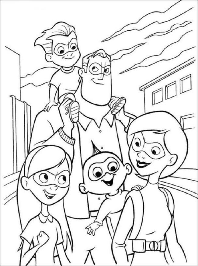 Collection of beautiful family coloring pictures