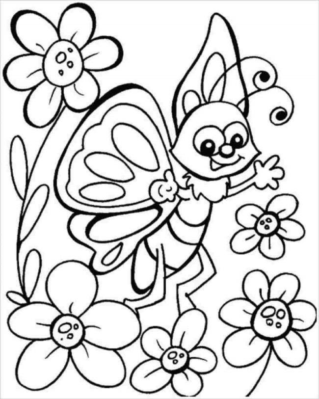 Collection of the most beautiful garden coloring pictures for kids