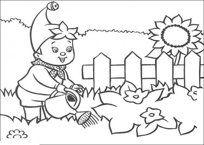 Collection of the most beautiful garden coloring pictures for kids