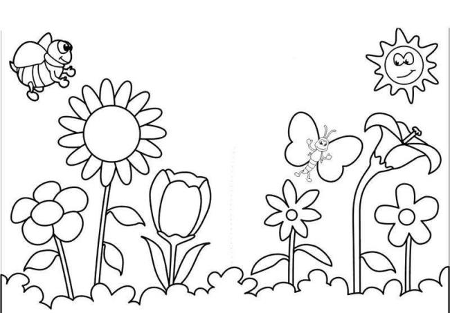 Collection of the most beautiful garden coloring pictures for kids