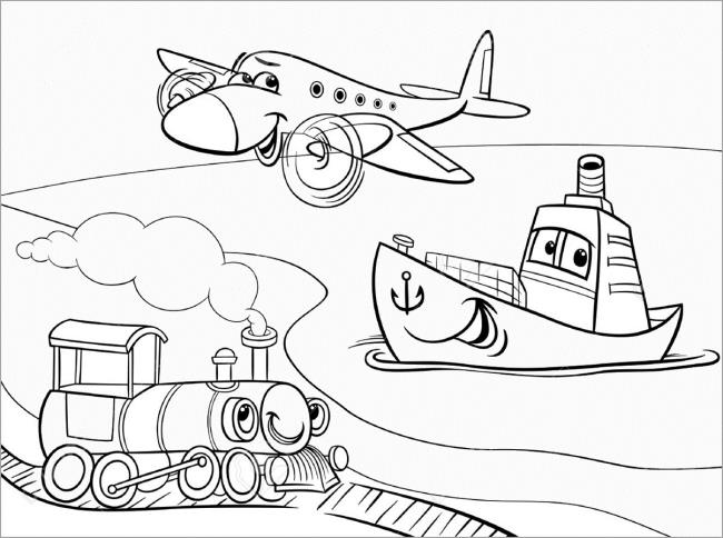 Summary of beautiful coloring pictures of transportation