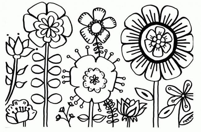 Collection of the most beautiful garden coloring pictures for kids