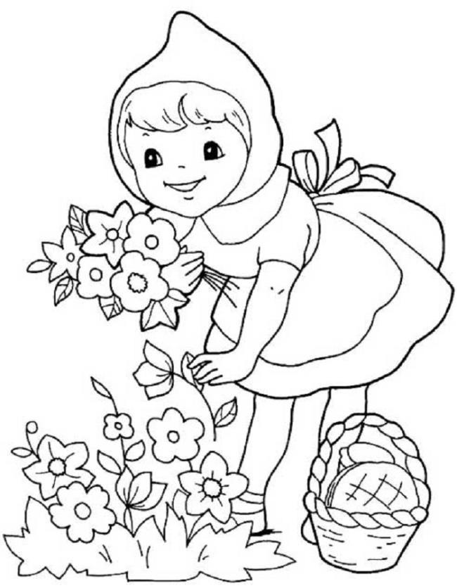 Collection of the most beautiful garden coloring pictures for kids