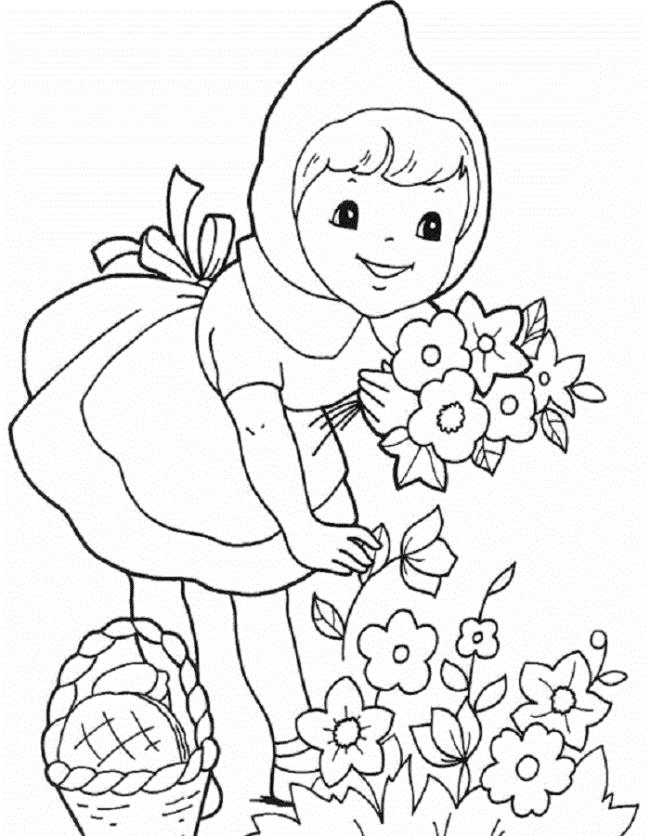 Collection of the most beautiful garden coloring pictures for kids