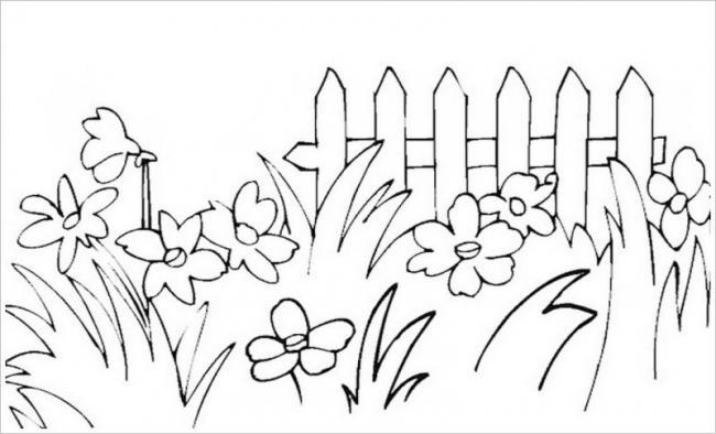 Collection of the most beautiful garden coloring pictures for kids