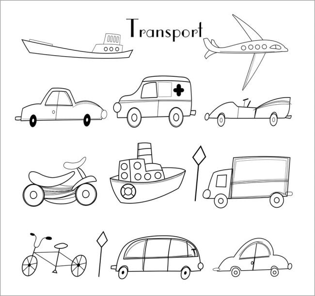 Summary of beautiful coloring pictures of transportation