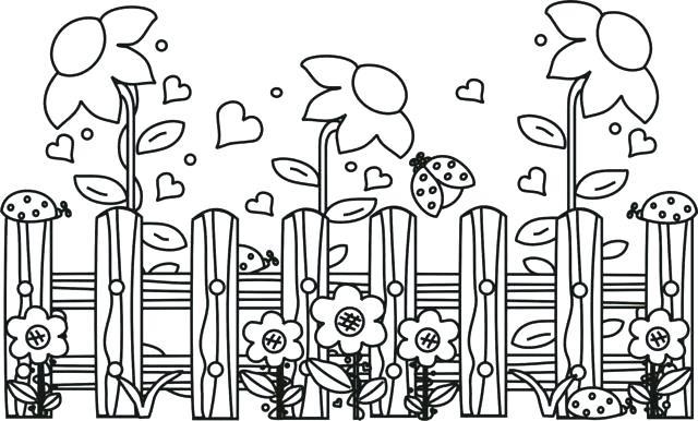 Collection of the most beautiful garden coloring pictures for kids