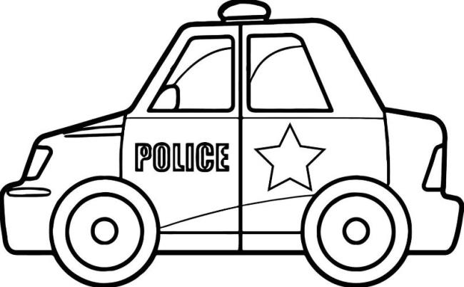 Collection de belles images à colorier de voiture de police