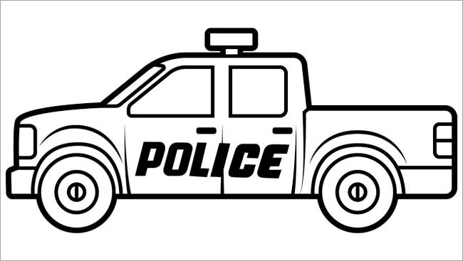 Collection of beautiful police car coloring pictures