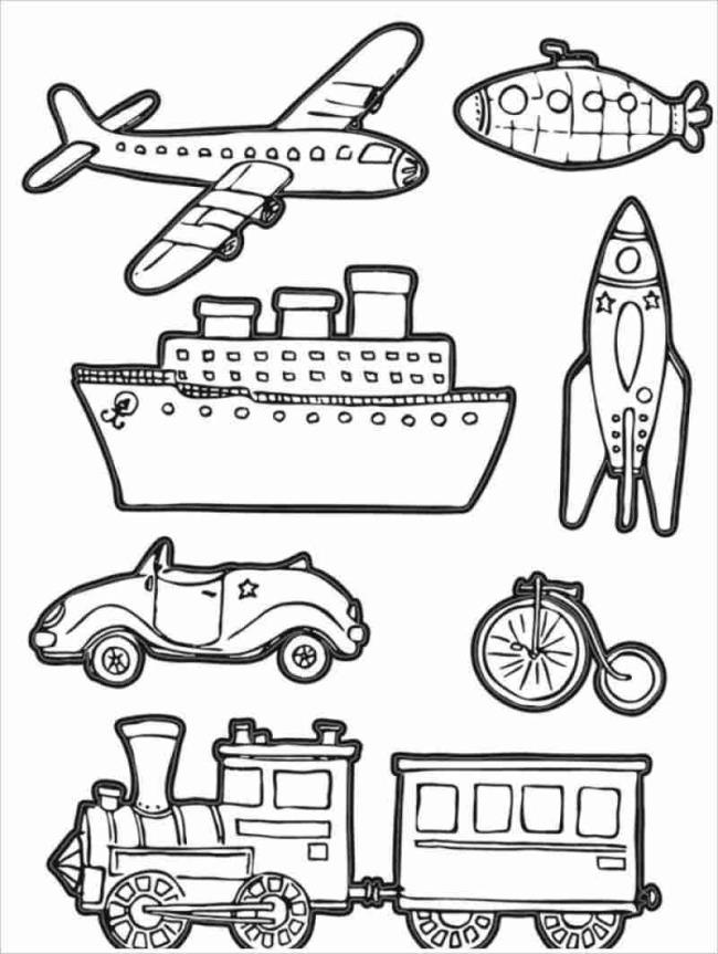 Summary of beautiful coloring pictures of transportation