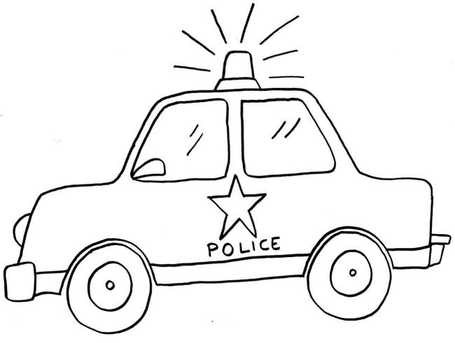 Collection de belles images à colorier de voiture de police