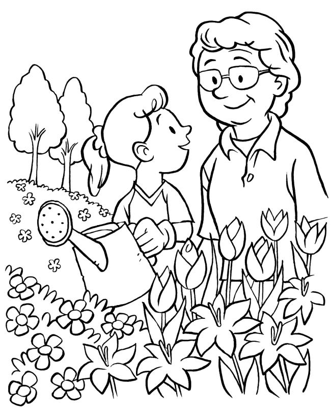 Collection of the most beautiful garden coloring pictures for kids