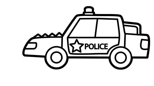 Collection of beautiful police car coloring pictures