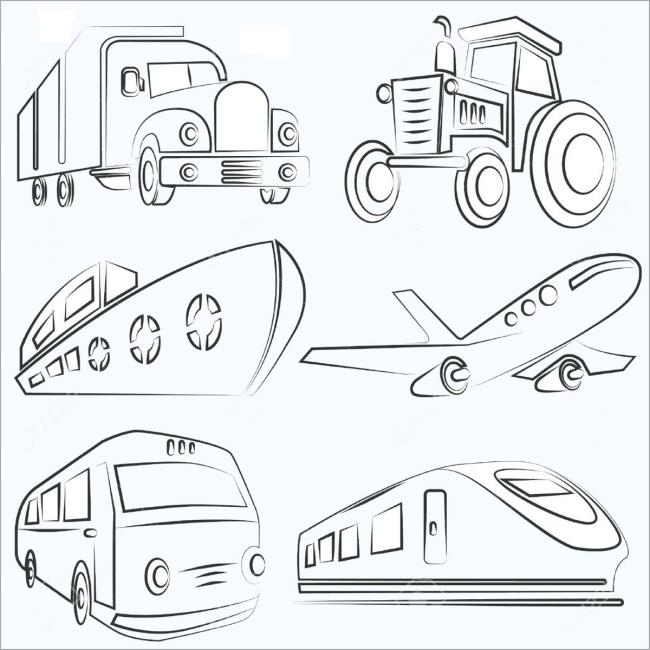 Summary of beautiful coloring pictures of transportation