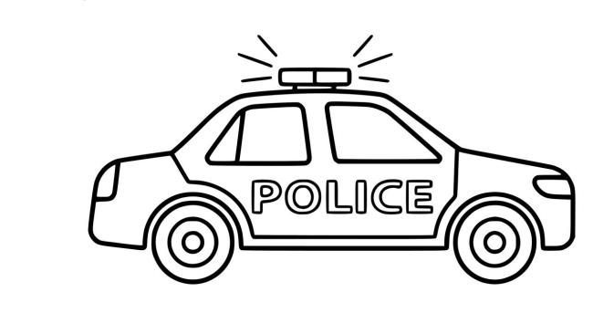 Collection of beautiful police car coloring pictures