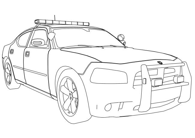 Collection of beautiful police car coloring pictures