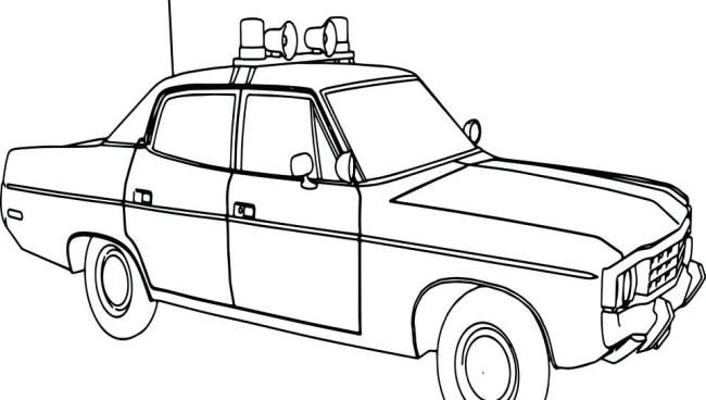 Collection of beautiful police car coloring pictures