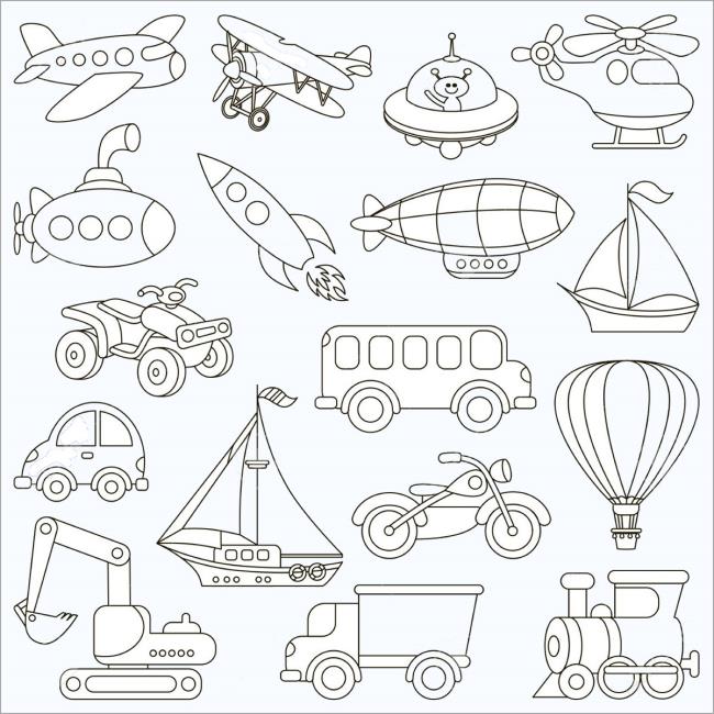 Summary of beautiful coloring pictures of transportation