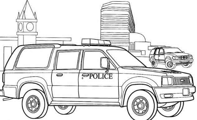 Collection of beautiful police car coloring pictures