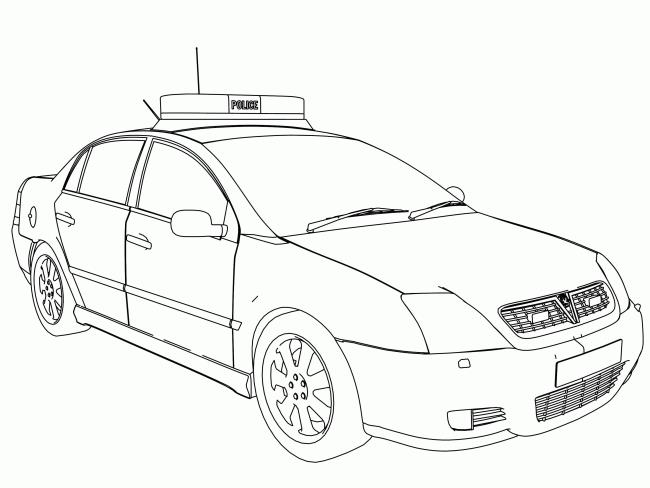 Collection of beautiful police car coloring pictures