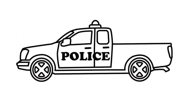 Collection of beautiful police car coloring pictures