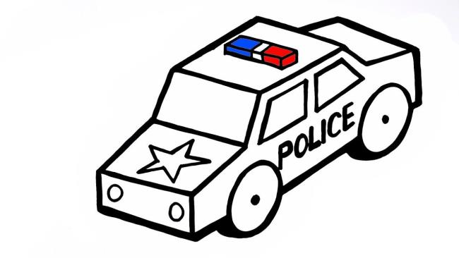 Collection of beautiful police car coloring pictures