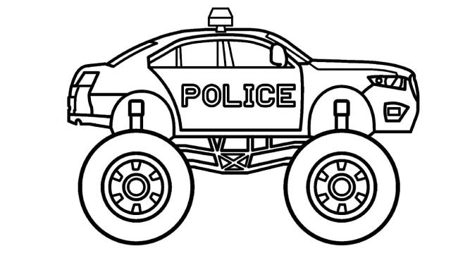 Collection of beautiful police car coloring pictures