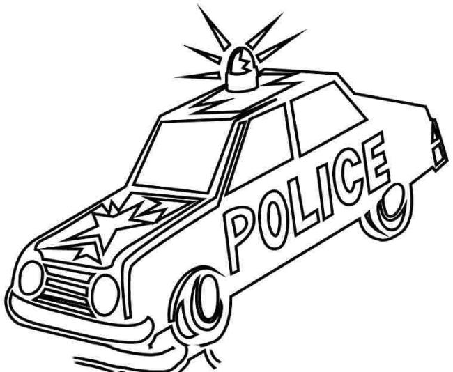 Collection of beautiful police car coloring pictures