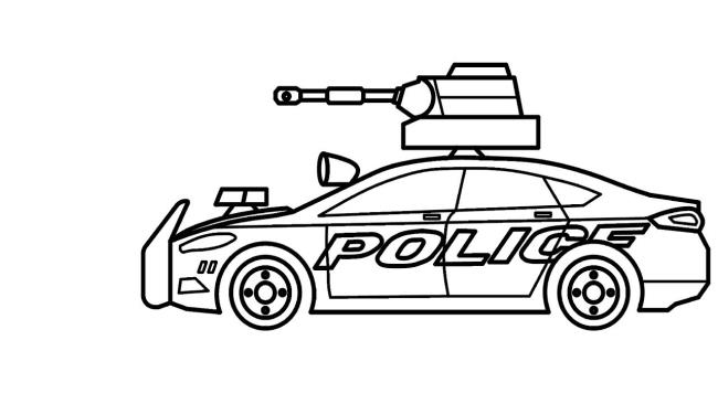 Collection of beautiful police car coloring pictures