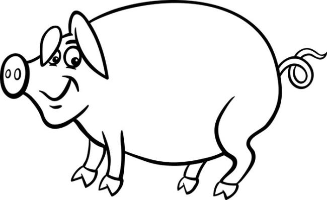 Collection of the most beautiful pig coloring pictures