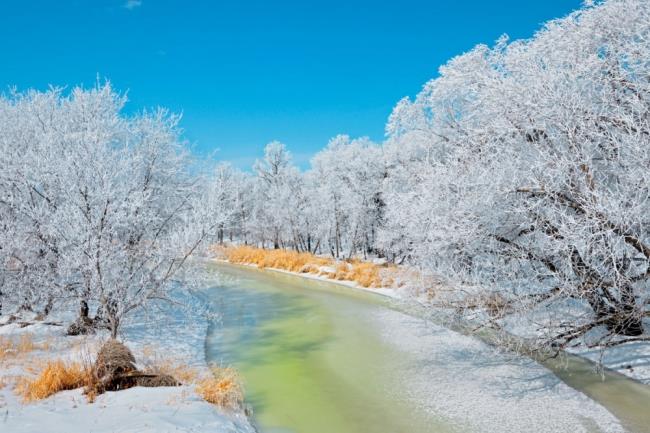 एक सुंदर वॉलपेपर के रूप में शीतकालीन परिदृश्य चित्र