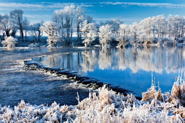 Winterlandschap beelden als een prachtig behang