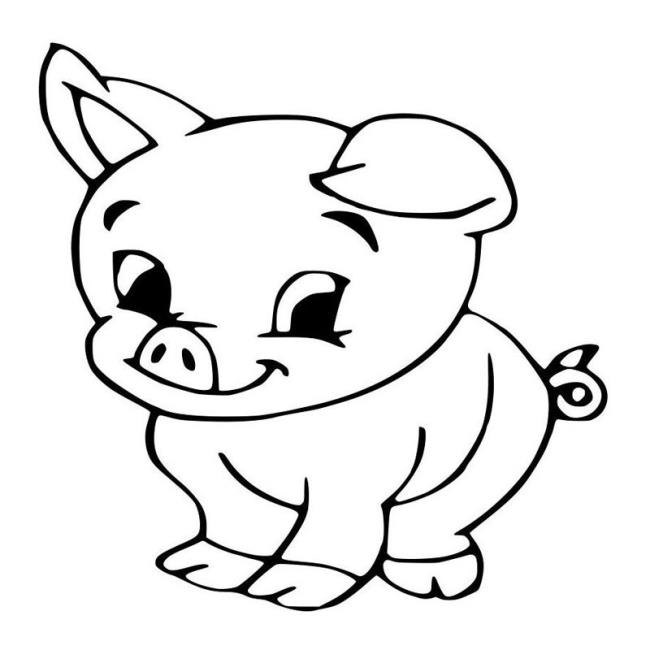 Collection of the most beautiful pig coloring pictures