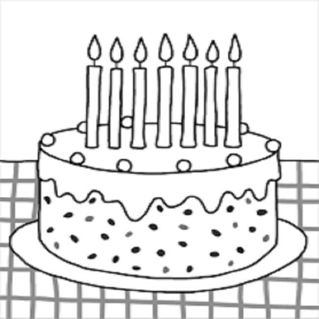 Koleksi gambar mewarnai kue ulang tahun yang indah