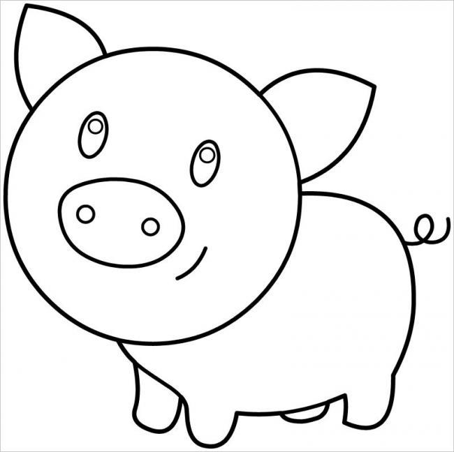 Collection of the most beautiful pig coloring pictures