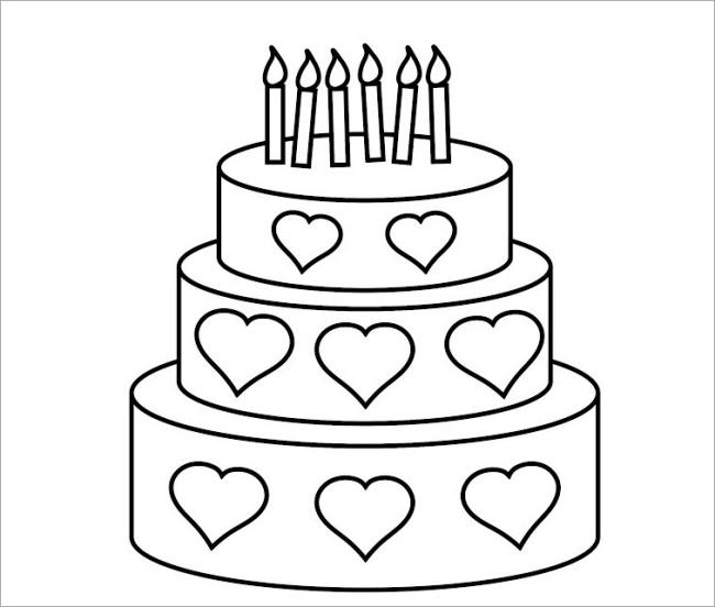 아름다운 생일 케이크 색칠 그림 모음