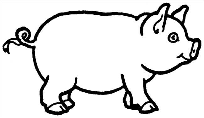 Collection of the most beautiful pig coloring pictures