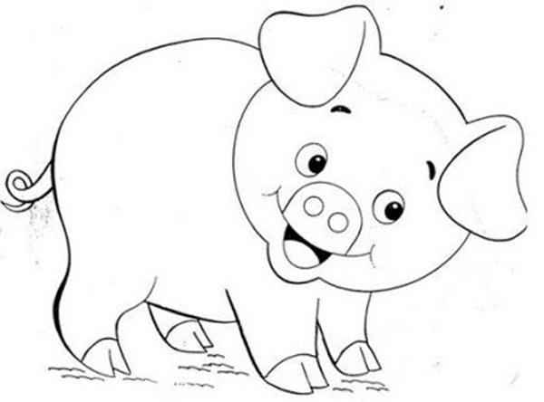 Collection of the most beautiful pig coloring pictures