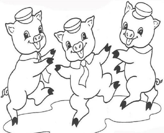 Collection of the most beautiful pig coloring pictures