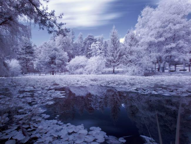 تصاویر چشم انداز زمستانی به عنوان تصویر زمینه زیبا