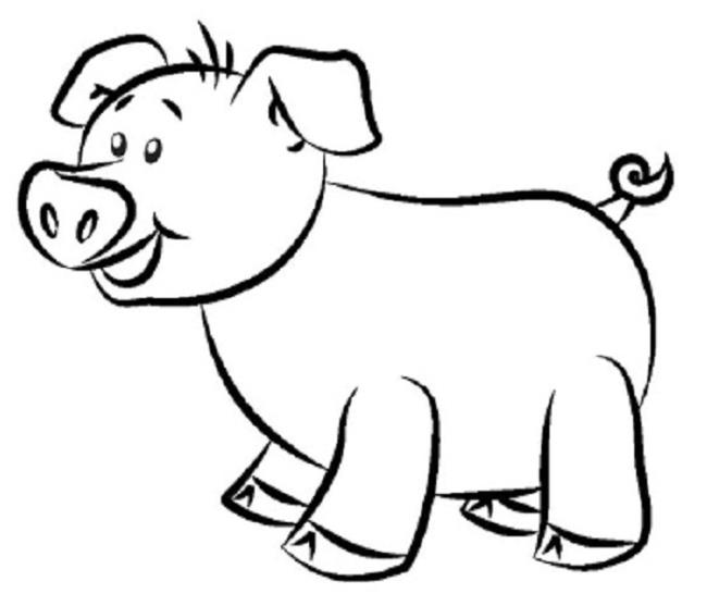 Collection of the most beautiful pig coloring pictures