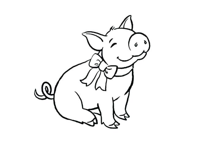 Collection of the most beautiful pig coloring pictures