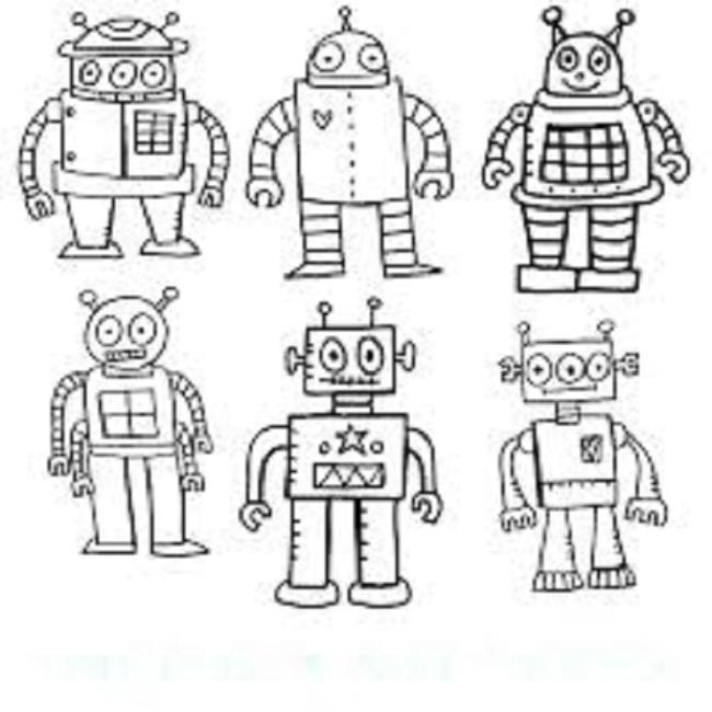 Koleksi gambar mewarnai Robot untuk anak laki-laki