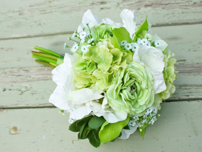 Belles photos de beaux bouquets de mariage d'hortensias