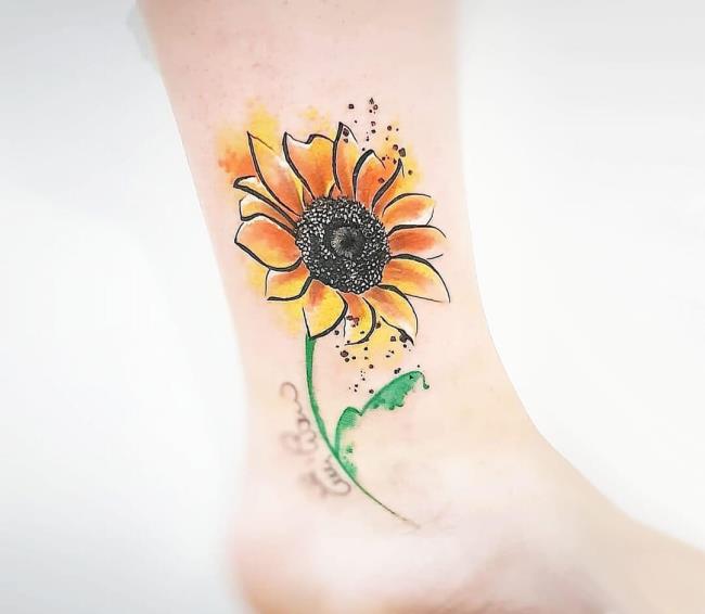 Verzameling van de mooiste zonnebloem tattoo patronen