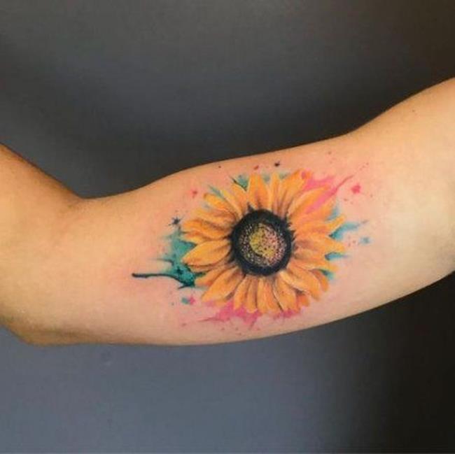 Koleksi corak tatu bunga matahari yang paling indah