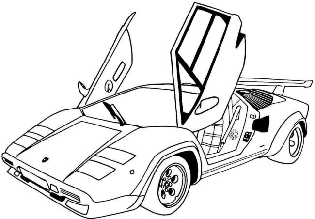 Collection of the most beautiful car coloring pictures for kids