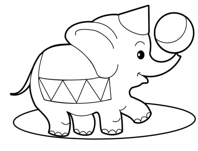 Collection of the most beautiful elephant coloring pictures